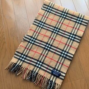 Burberry Beige Checkered Scarf